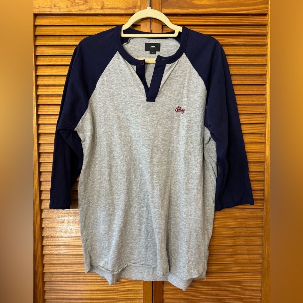 Obey 3/4 sleeve shirt